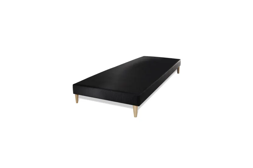 Ensemble Matelas Sommier 200x200 cm - 2 Sommiers Noir - Active