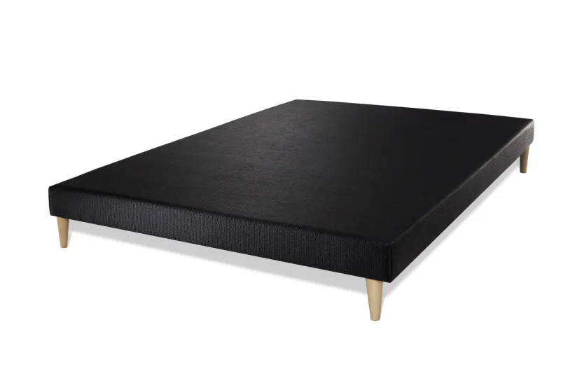 Ensemble Matelas Sommier 160x200 cm - Sommier Noir (déjà monté) - Ultra