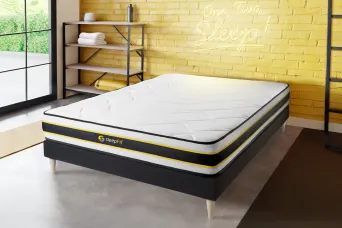 Matelas 130x190 cm Ressorts ensachés et Mémoire de forme - Flexy