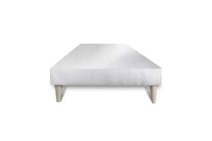 Ensemble Matelas Sommier 90x190 cm - Sommier Blanc (déjà monté) - Soft